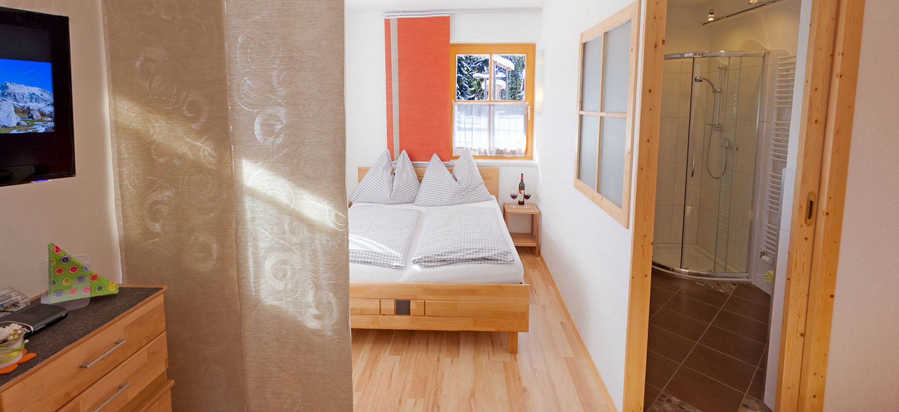 Gemütliches Schlafzimmer im Appartement Hochegg